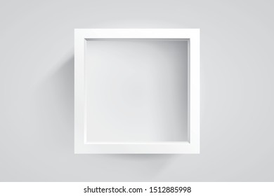 Realistic empty frame on light background, border for your creative project, mockup for you project. Vector design