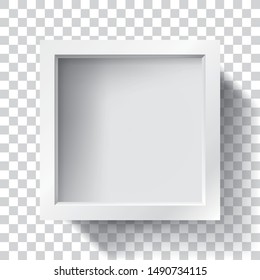 Realistic empty frame on transparent background, border for your creative project, mockup for you project. Vector design