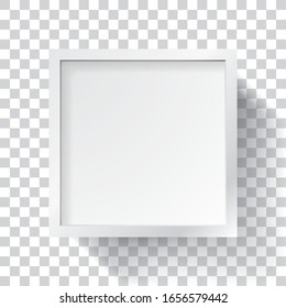 Realistic empty frame on transparent background, border for your creative project, mockup for you project. Vector design