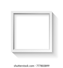 Realistic empty frame on white background, border for your creative project, vector design object