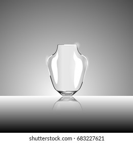 Realistic Empty Glass Jar Isolated . EPS10 Vector