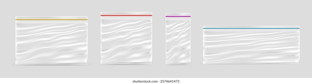 Realistic empty transparent plastic.Polypropylene plastic packaging.Vector
