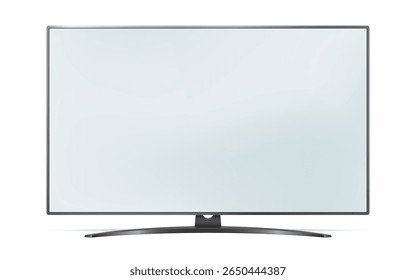 Marco de TV vacío realista, maqueta de una Grande televisión moderna, Plantilla de televisión en blanco