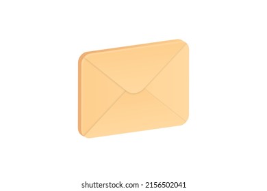 Realistic envelope 3d icon design illustrations. Email, letter, message, newsletter, mailing, communication vector design concept
