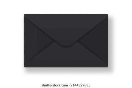 Realistic Envelope icon. Sticker with closed envelope with letter or document. Communication via email or social networks. Design for app. Cartoon 3D vector illustration isolated on white background
