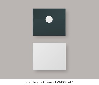 Realistic envelopes mockup. Envelope with paper mockup template. Mockup vector isolated. Template design. 