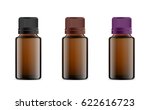 Realistic essential oil brown bottle. Mock up bottle. Cosmetic vial, flask, flacon. Medical bank. Cosmetic dropper-bottle with sticker. 
Prescription bottle with design label.