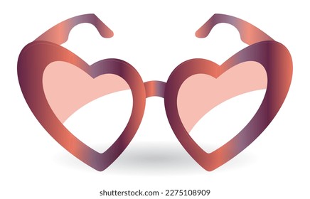 realistic eye glasses isolated on white background