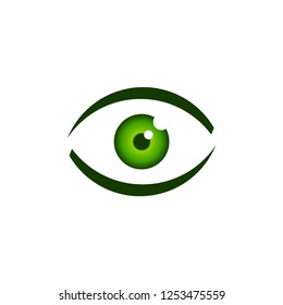 Realistic Eye logo template vector icon design
