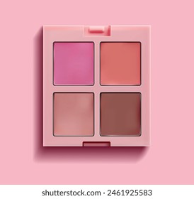 Realistic eye shadow palette package, make up packaging palette, 3d cosmetics elegant design, vector