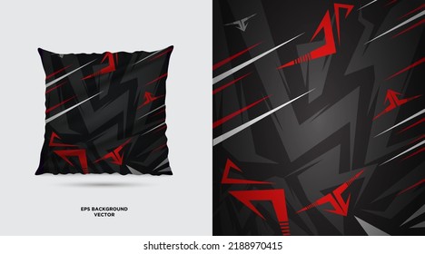 Realistic Fabric textile pattern design template vector. Simple Fabric Painting Designs For Pillow Covers vector