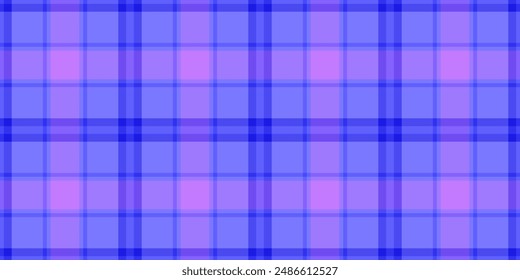 Realistic fabric texture seamless, gingham vector tartan check. Other pattern background plaid textile in indigo and blue color.