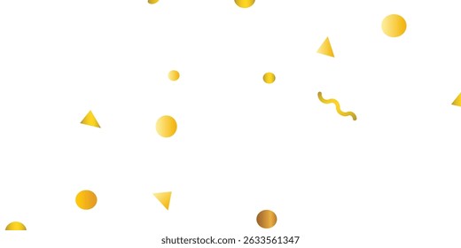 Realistic falling golden paper confetti design isolated on transparent background for party and celebration themes. Elegant golden confetti drop from top creating a soft festive design