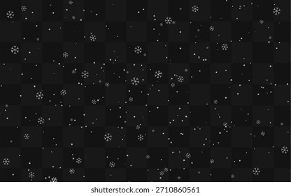 Realistic falling snow overlay, ideal for winter holiday designs, Christmas greetings, and seasonal promotions. Perfect for adding a festive touch to videos or photos.