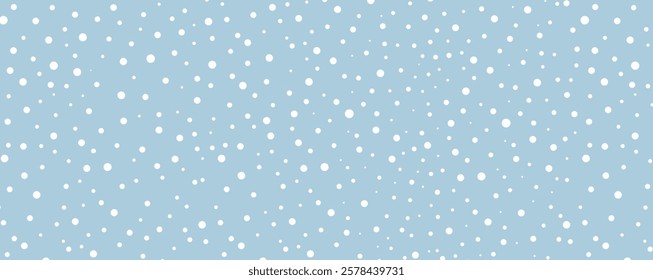 Realistic falling snow with snowflakes. Snow Flakes background. Simple Natural snowfall texture. Vector illustration