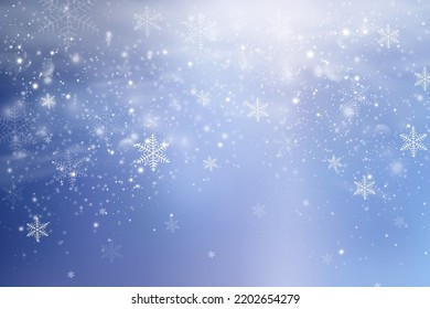 Realistic falling snow.Christmas background.Isolated on transparent background.