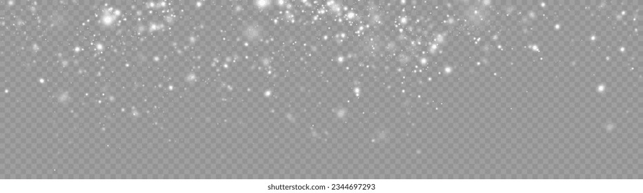 Realistischer fallender Schnee.Weihnachtshintergrund.Einzeln auf transparentem Hintergrund.