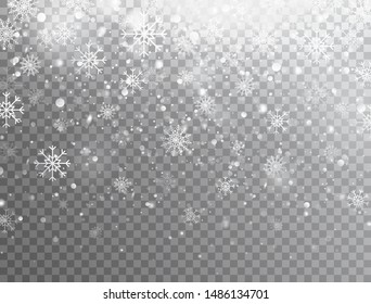 White Tender Snowflakes Snow Falling Over Stock Vector (Royalty Free ...