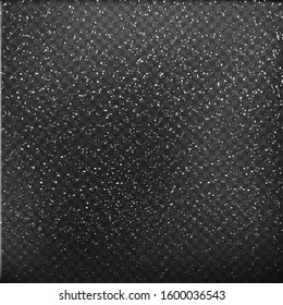 Realistic falling snowflakes. Isolated on transparent background. Vector illustration, eps 10.