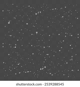 Realistic falling snowflakes. snow falls on a transparent background. Eps 10.