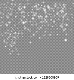 Realistic falling snowflakes. Vector illustration.