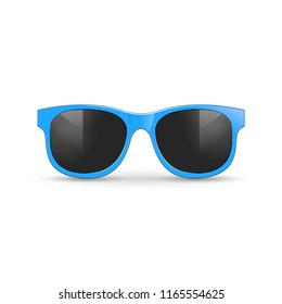 Realistic fashion sunglasses isolated design. Retro style vector sunglasses.
