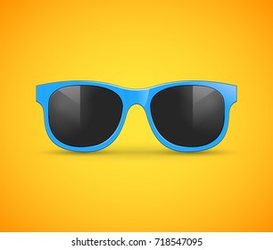 Realistic fashion sunglasses isolated design. Retro style vector sunglasses.