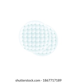 Realistic feminine hygiene composition with view of two circle shaped sponges on blank background vector illustration