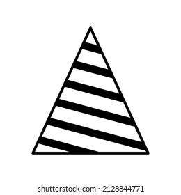 Sombrero blanco y negro festivo realista. Celebrar la fiesta. Feliz cumpleaños. Feliz año nuevo. Ilustración vectorial. imagen de stock.