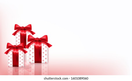 Realistic festive gift box background