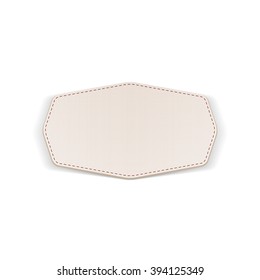 Realistic festive textile Badge Element