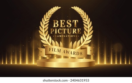 Realistic film awards illustration vector design in eps 10