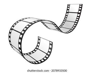 Realistic film strip vector background design template