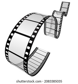 Realistic film strip vector background design template