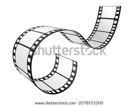 Realistic film strip vector background design template