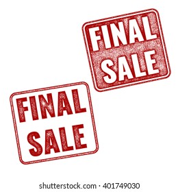 Realistic Final Sale grunge rubber stamp isolated on white background