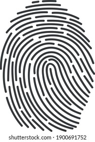 realistic fingerprint icon, labyrinth vector