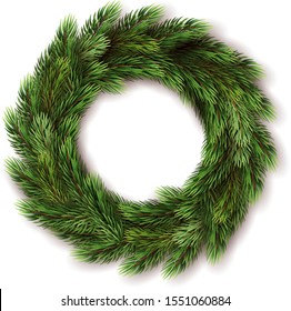 realistic fir advent wreath illustration