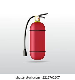 extintores realistas de incendios, extinción de incendios, protección contra incendios, equipo de extinguidores de seguridad. Ilustración vectorial del equipo de seguridad de lucha contra llamas. Protección extinguisher