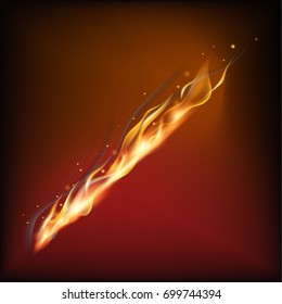 Realistic fire flame
