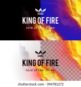 Realistic Fire Flames Effect on Differents Backgrounds