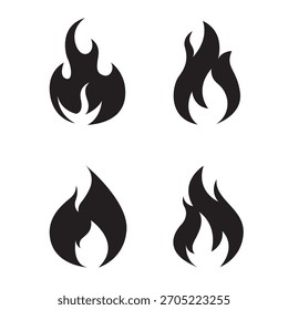 Realistische Flammen und Effekte auf transparentem Hintergrund