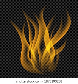 Realistic fire flames vector design