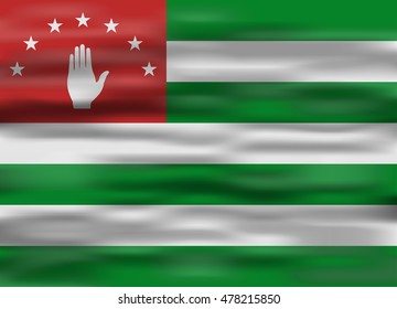 realistic flag abkhazia