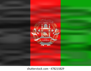 realistic flag afghanistan