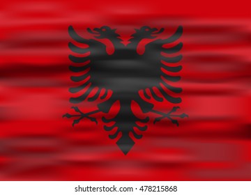realistic flag albania