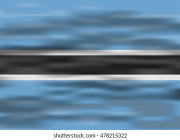 realistic flag botswana