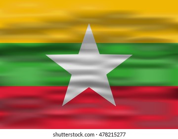 realistic flag burma