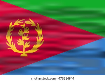 realistic flag eritrea