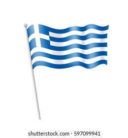 Realistic Flag Greece Stock Vector (Royalty Free) 597099941 | Shutterstock